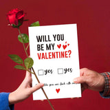 Romantic Valentines Day Card For Men Boyfriend, Funny Valentine’S Day Card For Him,(Will You Be My Valentine)