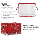 Large Storage Basket Christmas Tree Snowman Foldable Storage Box Organizer Bins With Handles For Bedroom Home Office