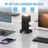 Surge Protector Power Strip 4 Outlets 4 USB Ports USB C 6FT Flat Plug