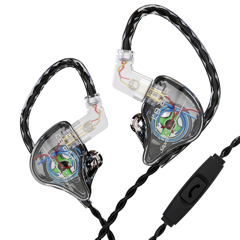 Kbear Storm In Ear Monitor Headphones With Microphone,10Mm Strong Magnetic Dyn