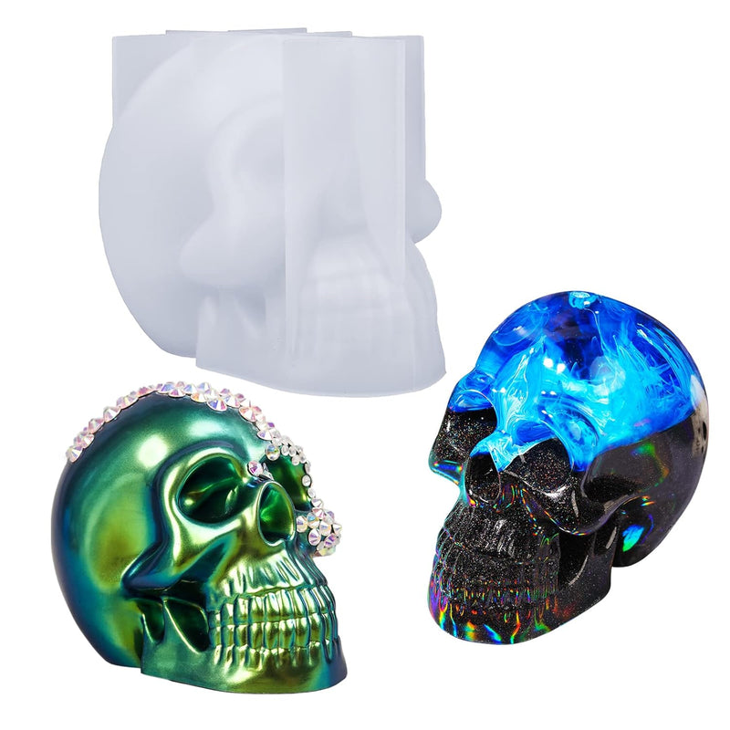 Silicone Skull Molds, 3D Large Skull Shape Molds For Epoxy Resin, Skeleton Sku