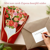 Pop Up Birthday Cards For Women, Peony Bouquet Paper Flowers 11.4 Inch 3D Pop-Up Bouquet Greeting Cards With Blank Mini Note & Kraft Envelope For Wife, Mom, Friend