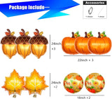 Thanksgiving Balloons Maple Pine Pumpkin Leaf Autumn Party Decorations Supplies