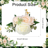 2 Pcs Wrist Corsage For Wedding Light Champagne Wrist Flower Bridal Wristband Flowers Corsages For Women Girls Mother Of Bride Prom Anniversary Party Decorations