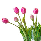 15Pcs Artificial Tulips Flowers, Real Touch Latex Bouquet, Fake Tulips For Office Wedding Party Home Kitchen Garden Decoration-B Peachblow