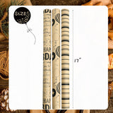Birthday Wrapping Paper, 3 Rolls Kraft Wrapping Paper With Happy Birthday Font, Stripes, Balloons Pattern Assortment ?17 Inch X 120 Inch (10 Feet) Per Roll