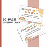 Watercolor Sun Theme Measure The Baby Bumb Babyshower Game Set? How Big Is Mommy'S Belly Babyshower Party Games(1 Sign & 50 Cards)-Dwlk-A05