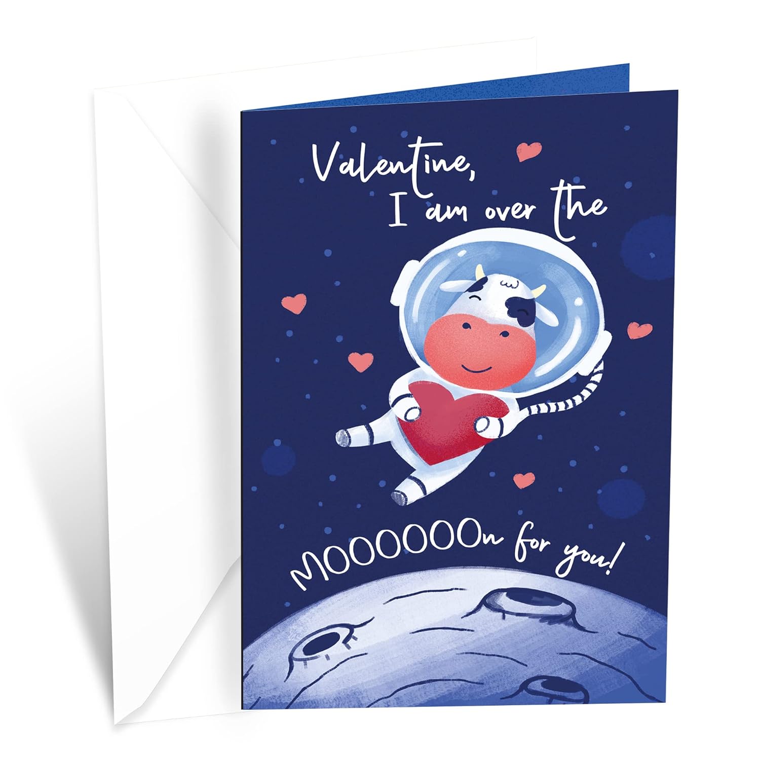 Funny Pun Cow Valentine'S Day Card, Made In America, Eco-Friendly, Thick Card Stock With Premium Envelope 5In X 7.75In, Packaged In Protective Mailer