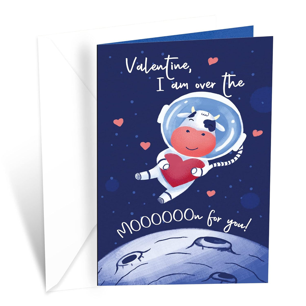 Funny Pun Cow Valentine'S Day Card, Made In America, Eco-Friendly, Thick Card Stock With Premium Envelope 5In X 7.75In, Packaged In Protective Mailer