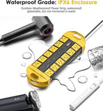 Outdoor Weatherproof Power Strip 12 Outlets USB-C 6FT Cord Yellow