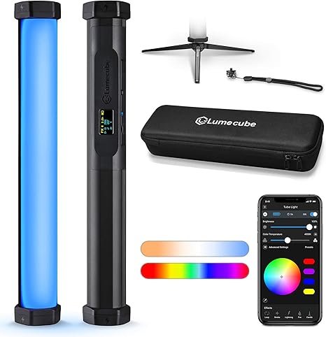 RGB Tube Light Mini for Photo & Video Bluetooth App Controlled RGBWW Full Color LED Light