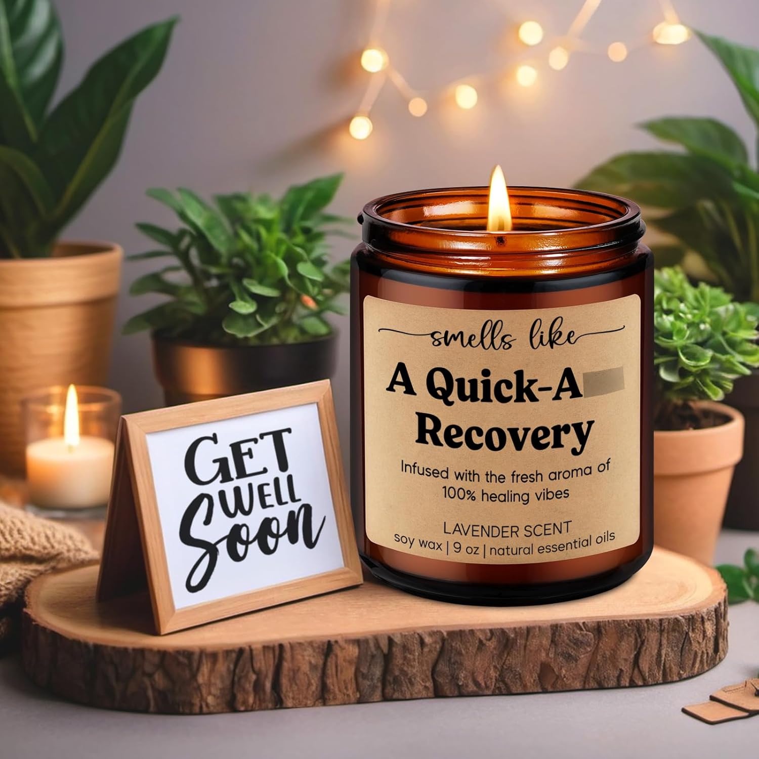 Get Well Candle, Surgery Recovery Gifts For Women, Men - After Surgery, Get Well Soon, Cancer Comfort Gifts - Funny Injury, Sick, Hysterectomy, Chemo, Quick Recovery, Feel Better Present