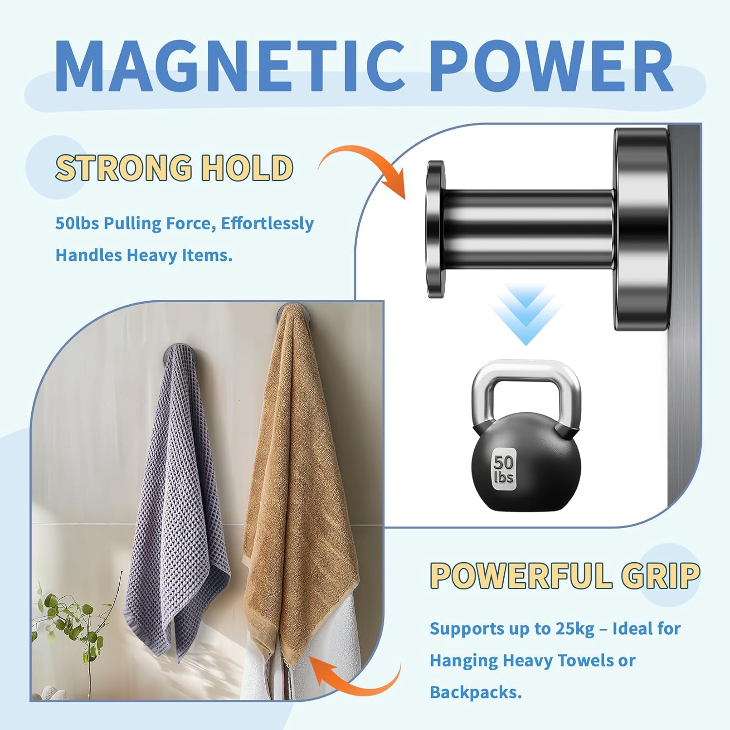 Magnetic Hooks For Cruise Cabins, 150Lb Magnetic Hooks Heavy Duty, Extra Strong Cruise Door Magnets, Heavy Duty Magnets For Wreath, Coat, Hanging, Grill, Garage, Camping, Black, 4Pack