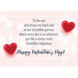 Happy Valentines Day Card For Husband Or Boyfriend - Made From Real Bamboo, 5" X 7" - 1 Pack (Envelope Included), Laser Cut, Pickup Truck Themed Valentines Card Husband Will Adore