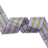 Wired Purple Ribbon Plaid Taffeta,1-1/2" X 10Meters,For Easter,Spring, Summer, Birthday, Wreath, Birthday, Gift Bows, Christmas