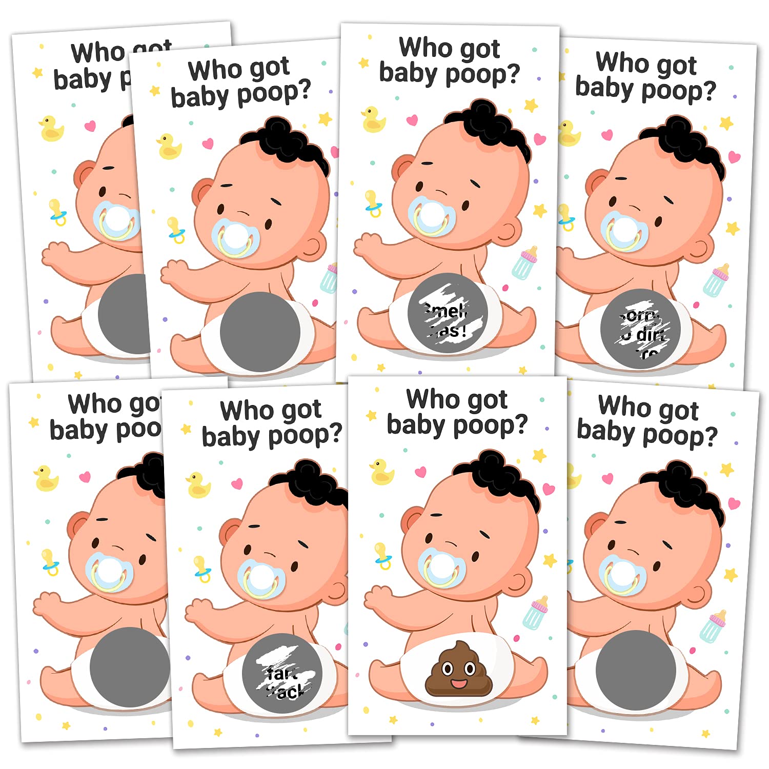Baby Shower Games 38 Raffle Cards, Decorations, Dirty Diaper Scratch Off Game, Baby Shower Activity And Idea, Fun And Easy To Play