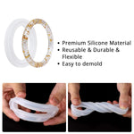 6Pcs Large Bracelet Resin Molds, Round C Font Silicone Jewelry Mold For Epoxy Casting, Silicone Bangle Mold For Making Diy Crafts Supplies, 6 Sizes