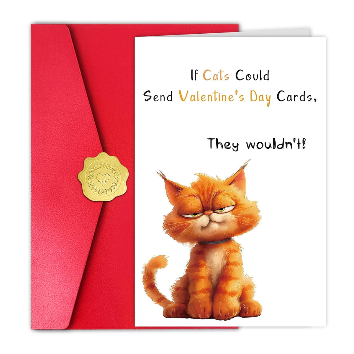 Funny Valentines Day Card For Men Women, Happy Valentine’S Day Card For Boyfriend Girlfriend, If Cats Could Send Valentine’S Day Cards