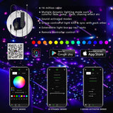 3.2W 6-Hole Rgb App Colorful Fiber Optic Lights Kit, Color Chasing Sound Activated 9.8Ft 120Pcs Of 0.75Mm Optical Fibers With Remote And App Control