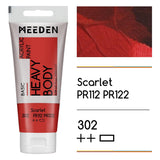 Acrylic Paint Scarlet Red: Bundled With Titanium White Color - 100Ml/3.38Oz X 2 Bulk Heavy Body Acrylic Paint Tubes For Art Craft Painting