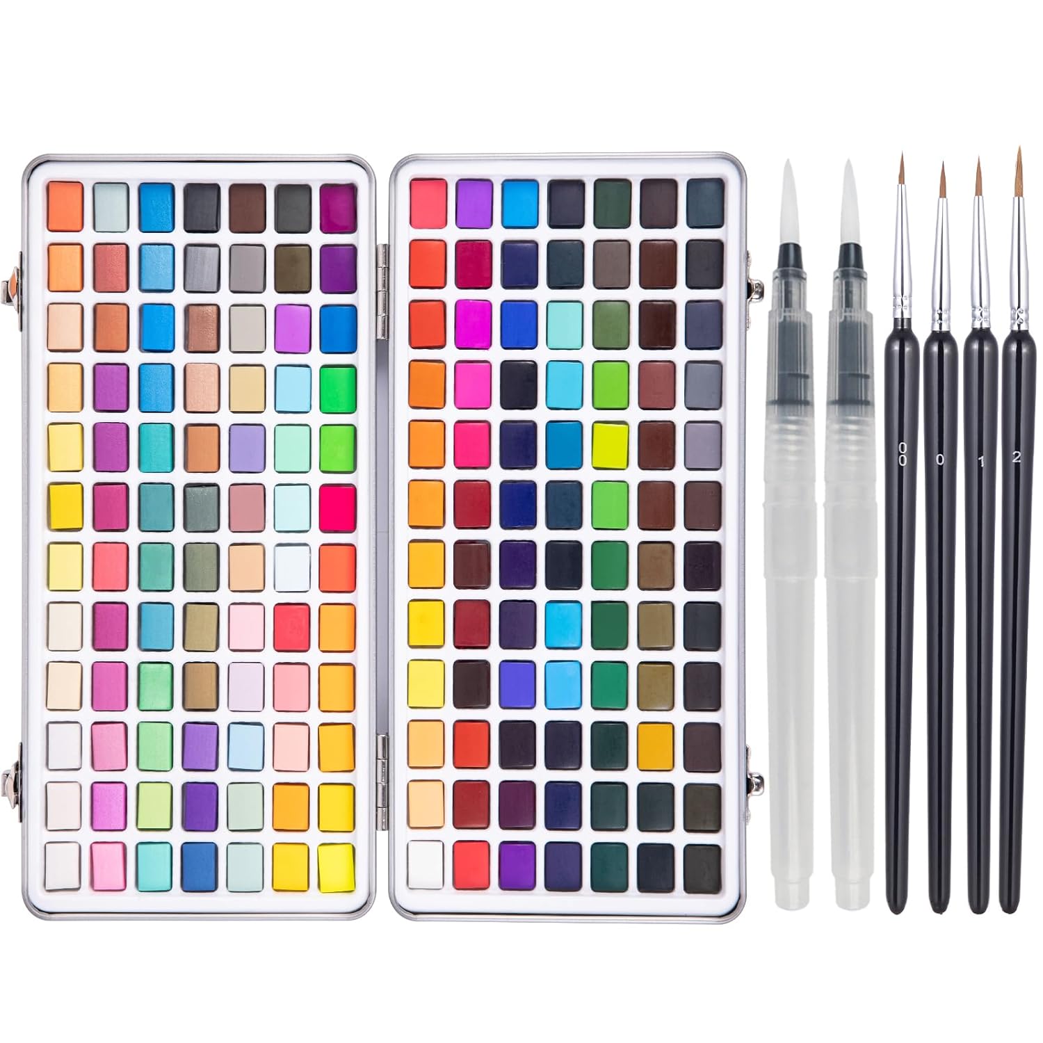 Watercolor Paint Set, 168 Colors Watercolor Paints, Painting Set With Water Brush And Nylon Brushes, Perfect Starter Kit For Beginners And Professionals