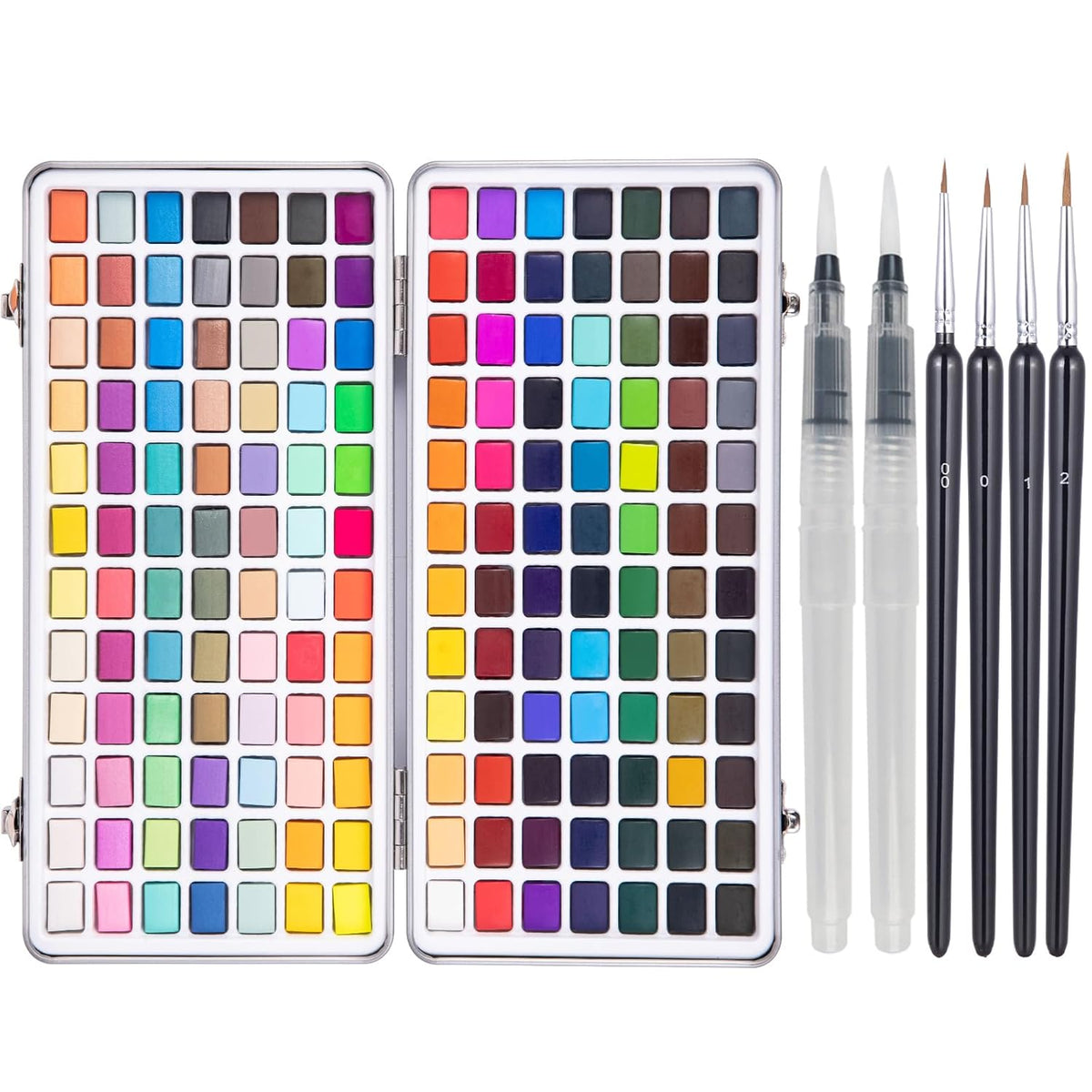 Watercolor Paint Set, 168 Colors Watercolor Paints, Painting Set With Water Brush And Nylon Brushes, Perfect Starter Kit For Beginners And Professionals