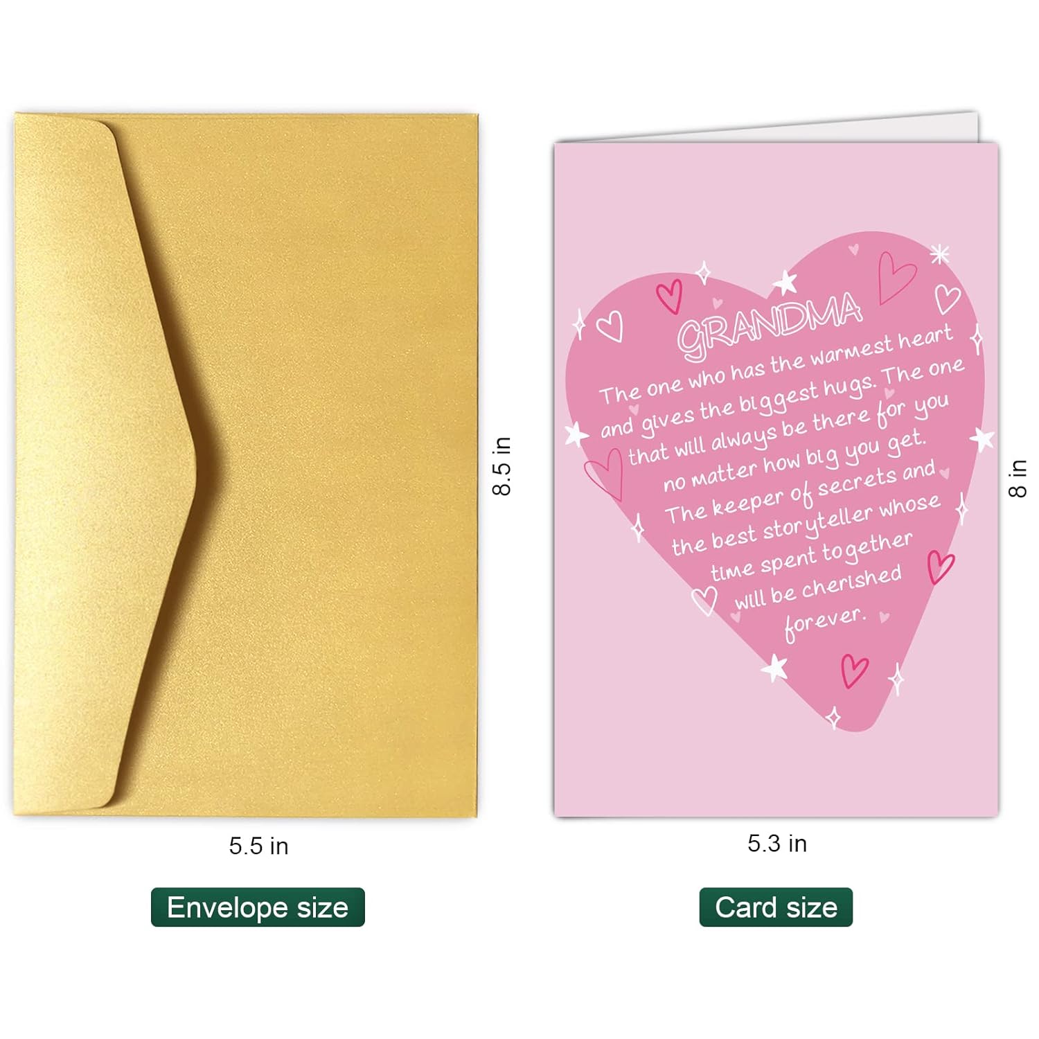 Mother'S Day Card For Grandma, Grandma Birthday Greeting Card, Mother'S Day Card From Grandchild, Times Spent Together Will Be Cherished Forever