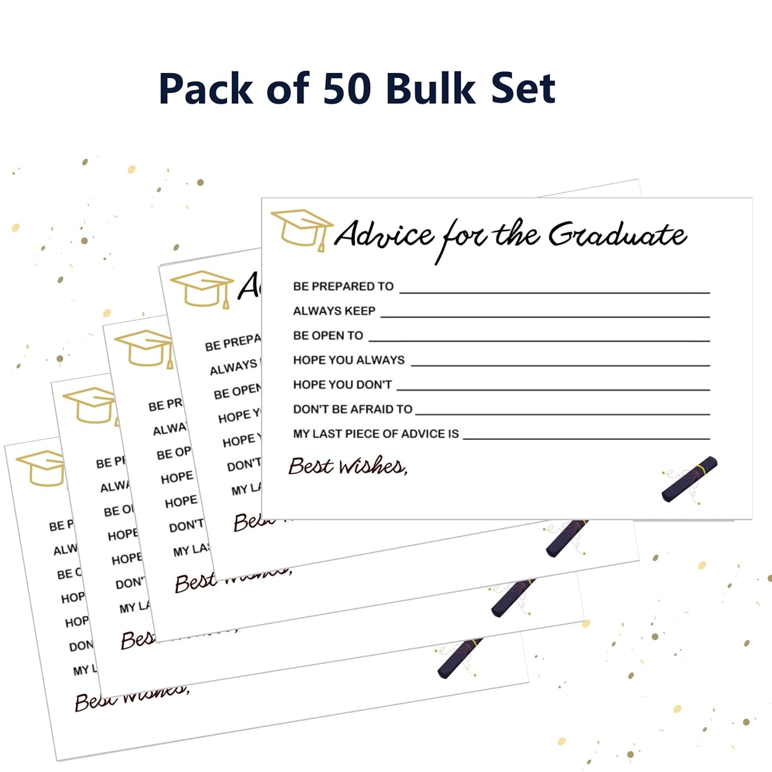 Graduation Advice Cards 2025 Graduation Party Supplies Party Favors For Guests Advice For The Graduate 50 Pack