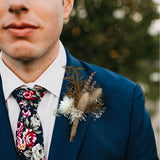 6Pcs Boutonnieres Assorted Dried Flower Boutonniere For Men Boho Wedding Boutineers Fall Groom Boutonnieres With Pins For Prom Homecoming Wedding