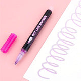 Shimmer Markers Outline Double Line 12 Colors Metallic Glitter Pens & Sketchbook Set Super Squiggles Sparkle Gift Self Drawing Supplies Marker Christmas Card Writing, Birthday Greeting, Painting, Diy