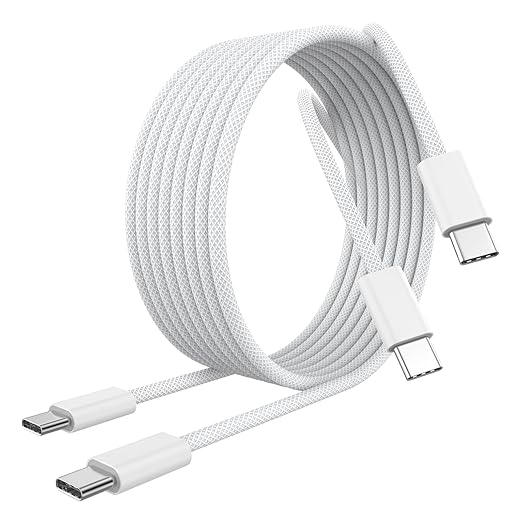 2 Pack Apple MFi Certified 60W USB C to USB C Cable 6FT Woven Fast Charging Cord for iPhone 17 16 15 iPad Galaxy S26 S25