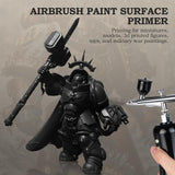 Black, Gray, White Surface Primer Airbrush Paint (8.4Oz, 250 Ml), Matte Finish, Ready To Spray Air Brush Acrylic Primer For Beginners & Artists Priming Plastic Models, Miniature Figures, Craft