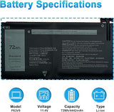 P83V9 Laptop Battery Replacement for Dell Precision 5470 5480 5490 Series
