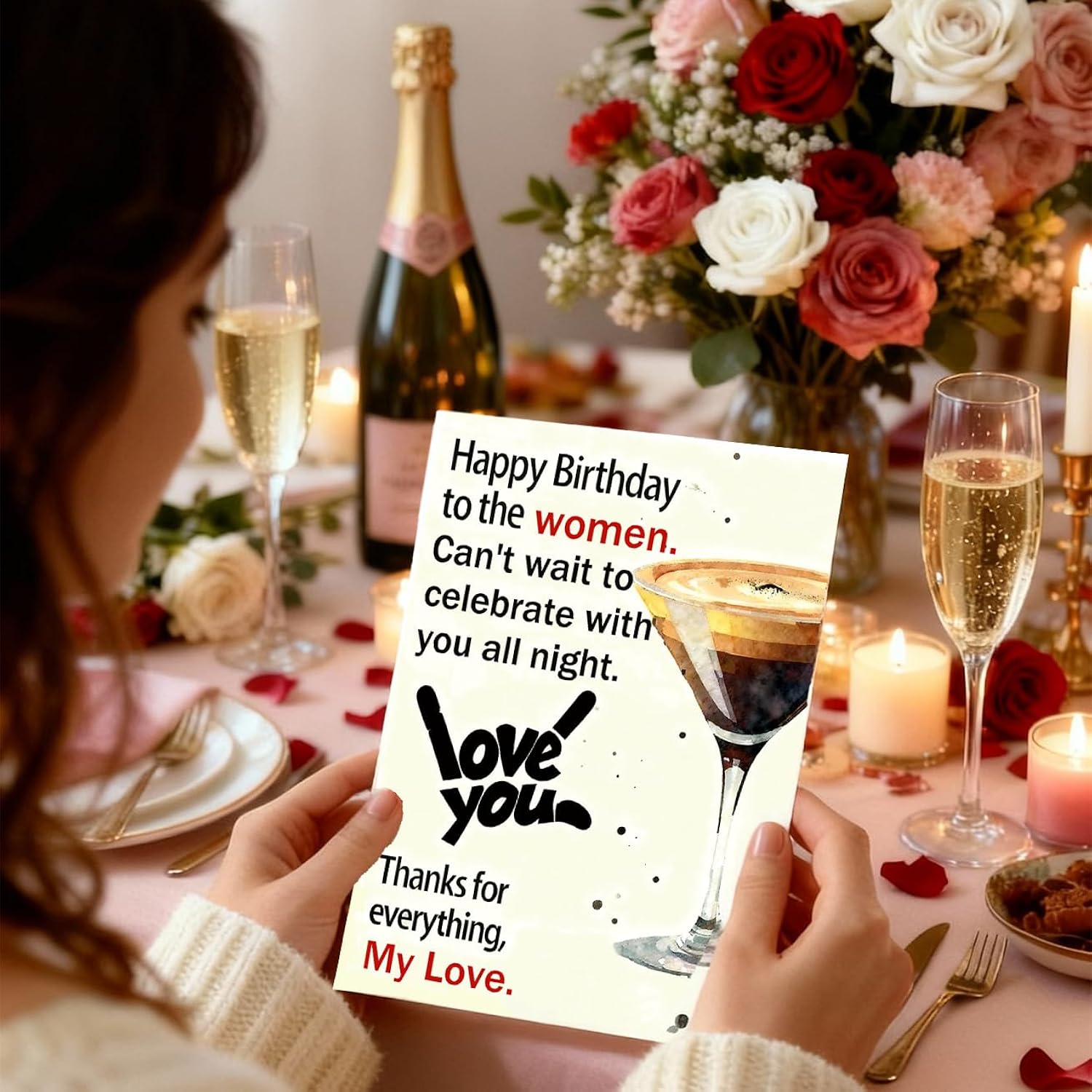 Funny Birthday Card For Women, Humorous Adult Birthday Cards With Envelope, Greeting Card For Girlfriend Best Friend Sister Female Friends