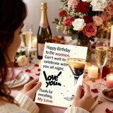 Funny Birthday Card For Women, Humorous Adult Birthday Cards With Envelope, Greeting Card For Girlfriend Best Friend Sister Female Friends