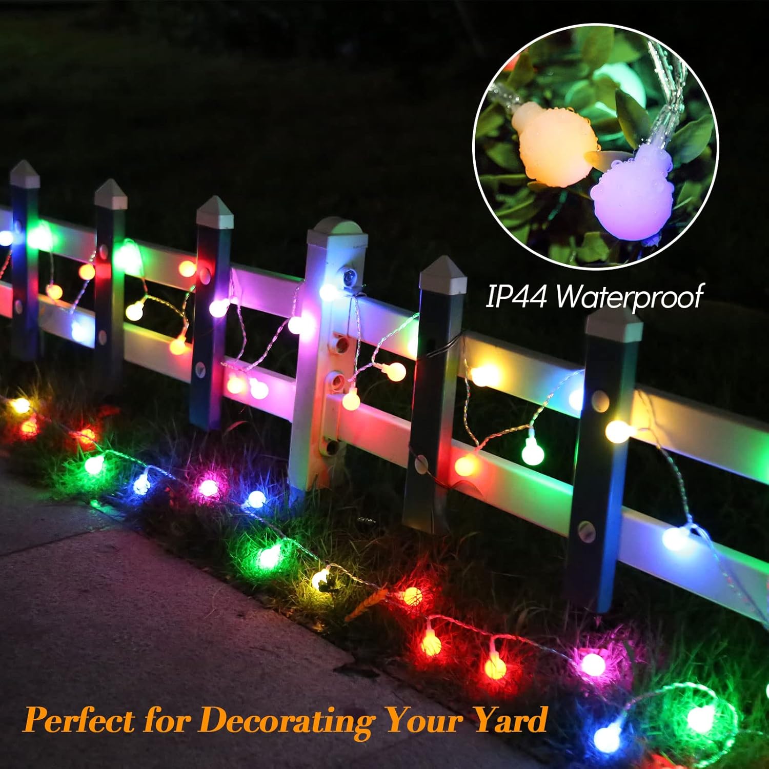 Led String Lights 18Ft 50 Leds Battery Operated String Lights With Remote 8 Modes Waterproof Globe Starry Fairy Lights For Outdoor Indoor Bedroom Garden Party Christmas Tree (Multicolor)