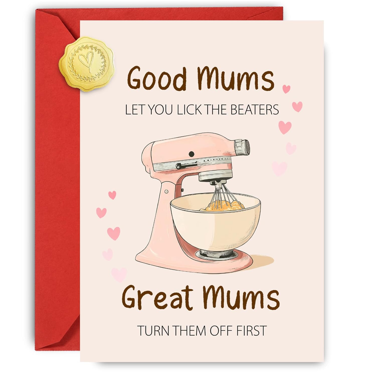 Funny Mothers Day Card, Good Moms Great Moms, Humor Beater Happy Mother'S Day Greeting Card With Envelopes, Thank You, Birthday Card For Mom From Daughter, Son