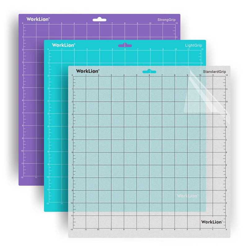 Cutting-Mat 12X12 For Silhouette Cameo: (3 Mats - Standardgrip, Lightgrip, Str