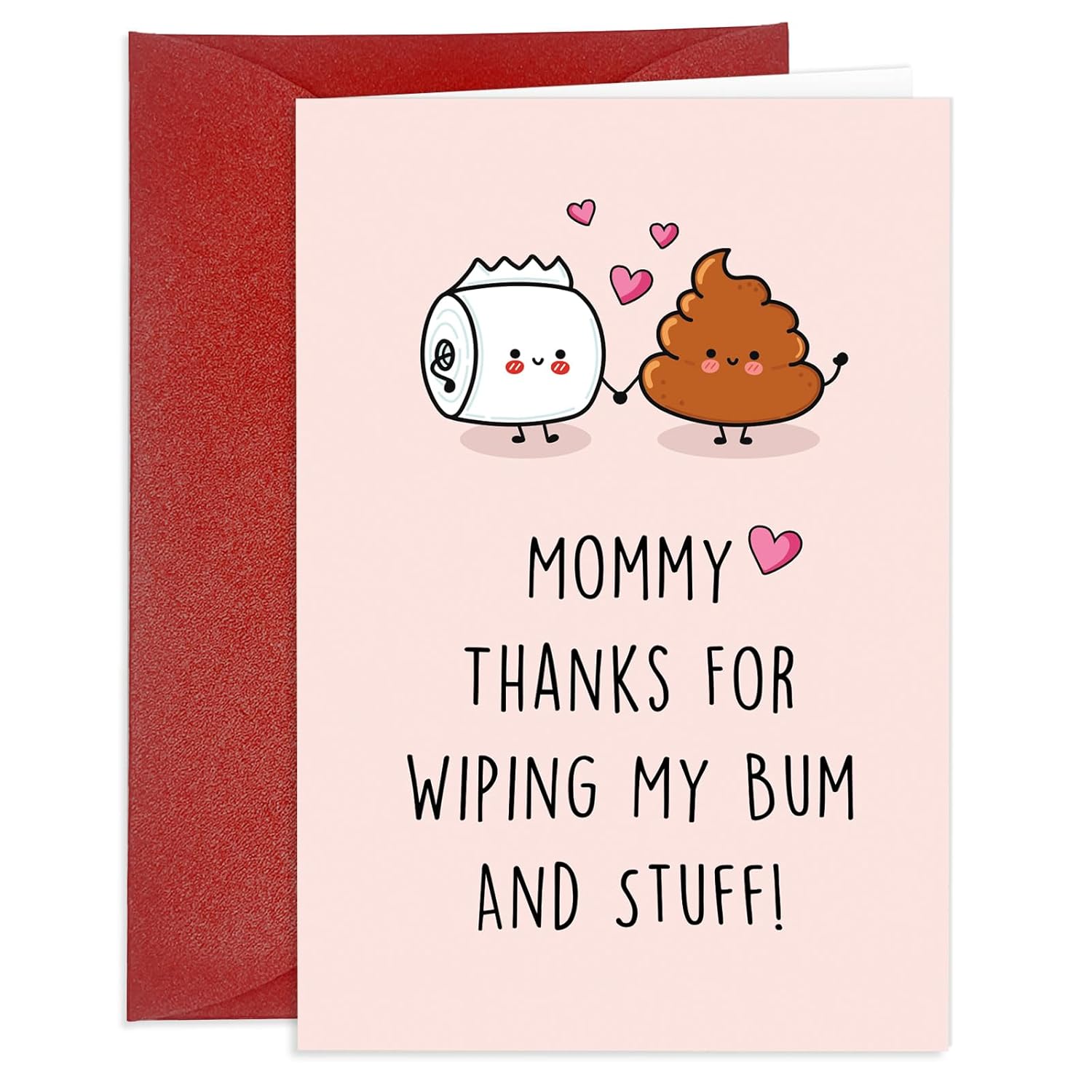 Cute Mothers Day Card Thanks For Wiping My Butt Cards Funny Mothers Day Card For Mom Funny Mother’S Day Cards From Son Daughter Birthday Greeting Cards For Mom Thanking Mother Gifts