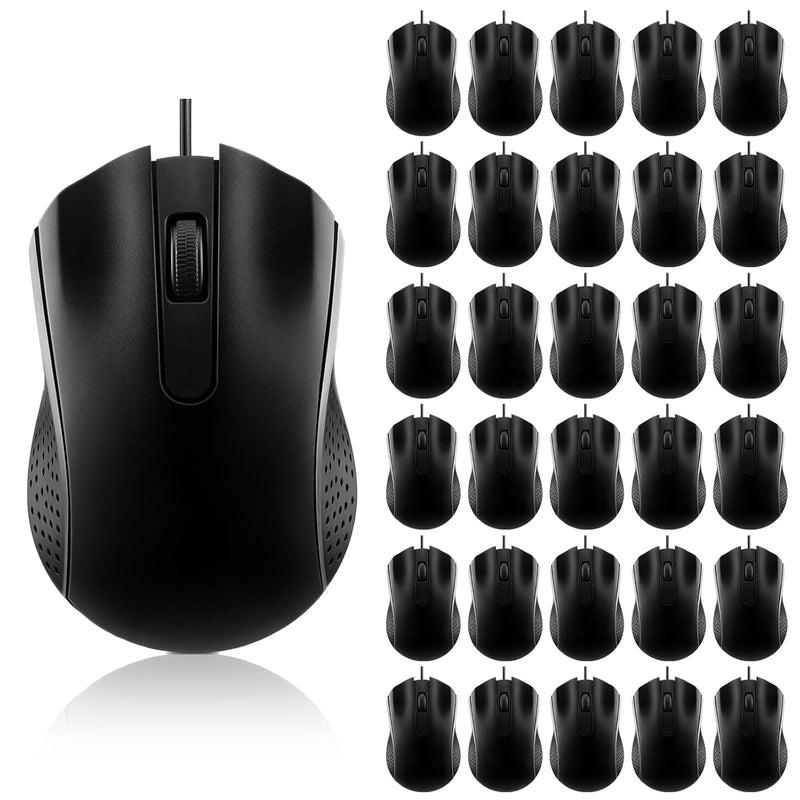 30 Pcs Usb Wired Mouse Computer 3 Button Mice Bulk Corded Usb Mouse For Pc Des