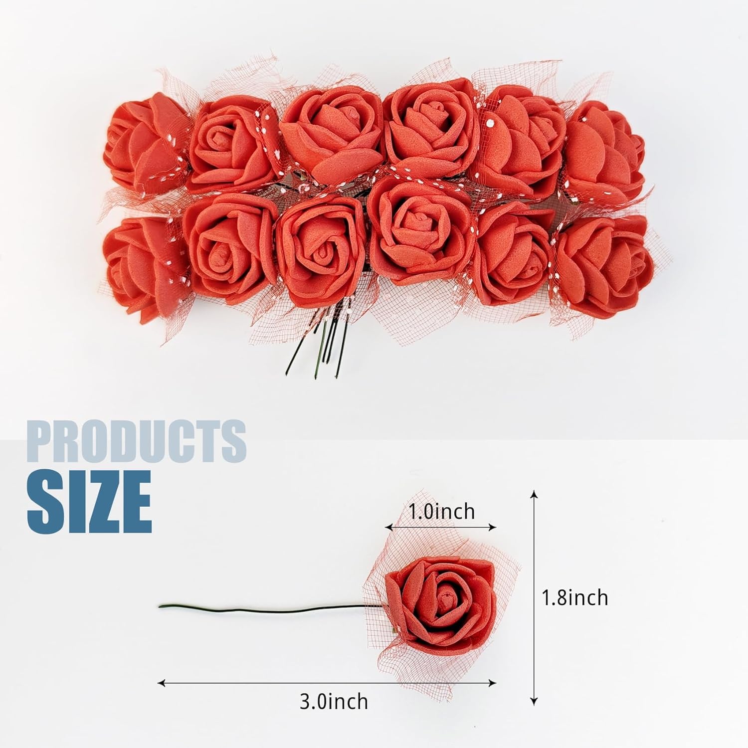 36 Pcs Mini Artificial Rose Flower Heads - 25Mm Faux Roses For Diy Wedding Decor, Hair Clips, Cake Toppers, And Party Crafts (36, White)