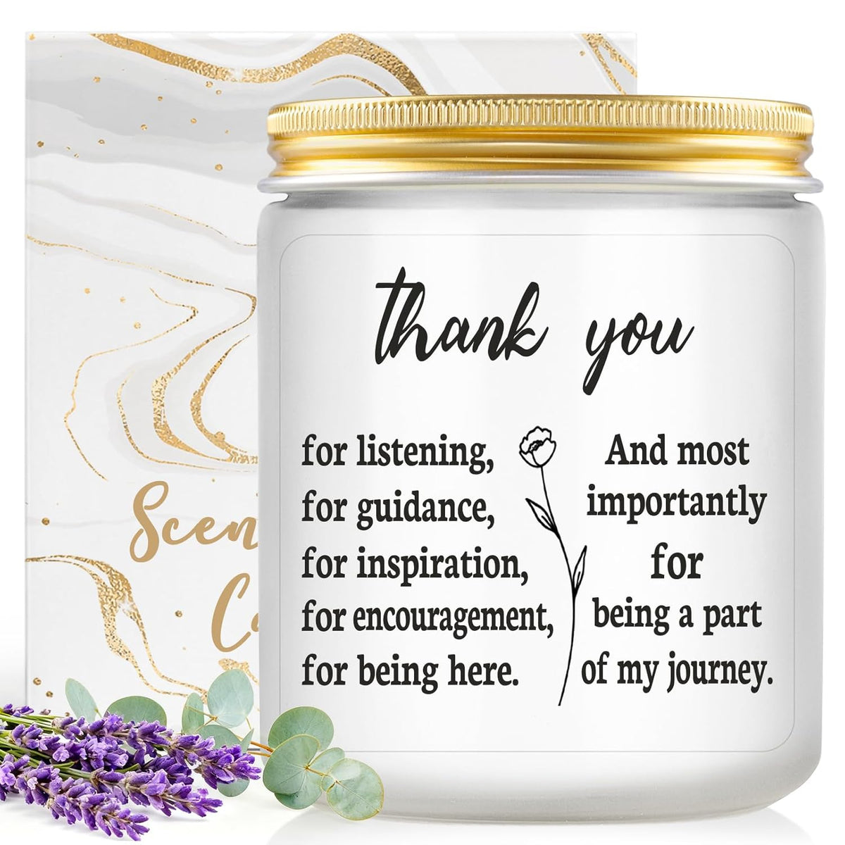 Best Gifts For Boss Lady Women Female, Thank You Appreciation Gifts For Boss Teacher Supervisor Manager Nurse Therapist Counselor, Lavender And Eucalyptus Scented Candle