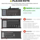 Futurebatt F7HVR Laptop Battery 14.8V 58WH Replacement for Dell Inspiron 15 7537 and 17 7737 Series