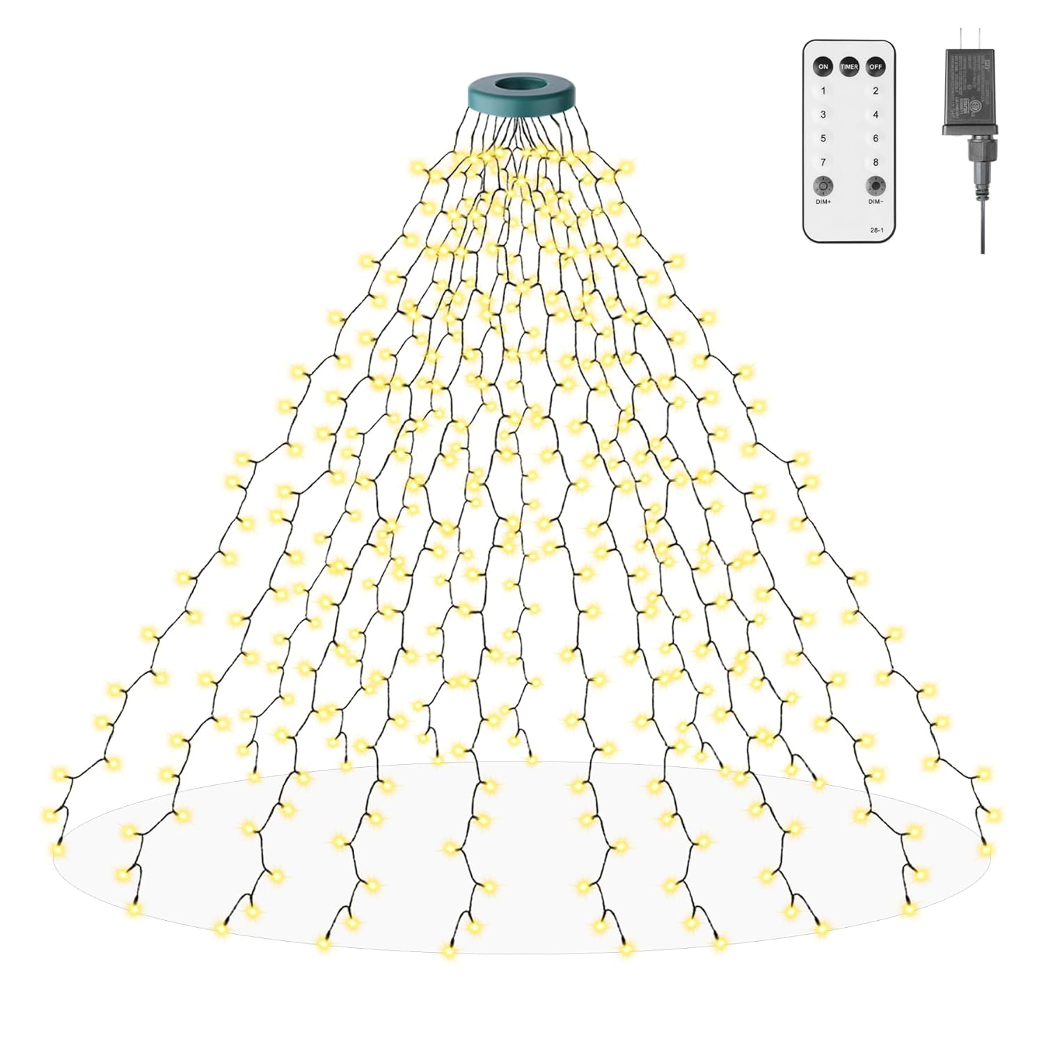 400 Leds Christmas Tree Lights,Led Christmas Lights With 8 Light Modes,Timer& Memory Function,Remote Control,16 Strands