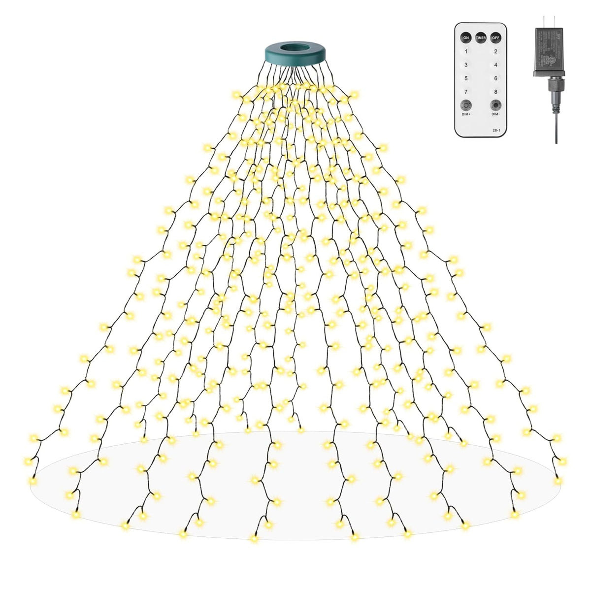 400 Leds Christmas Tree Lights,Led Christmas Lights With 8 Light Modes,Timer& Memory Function,Remote Control,16 Strands