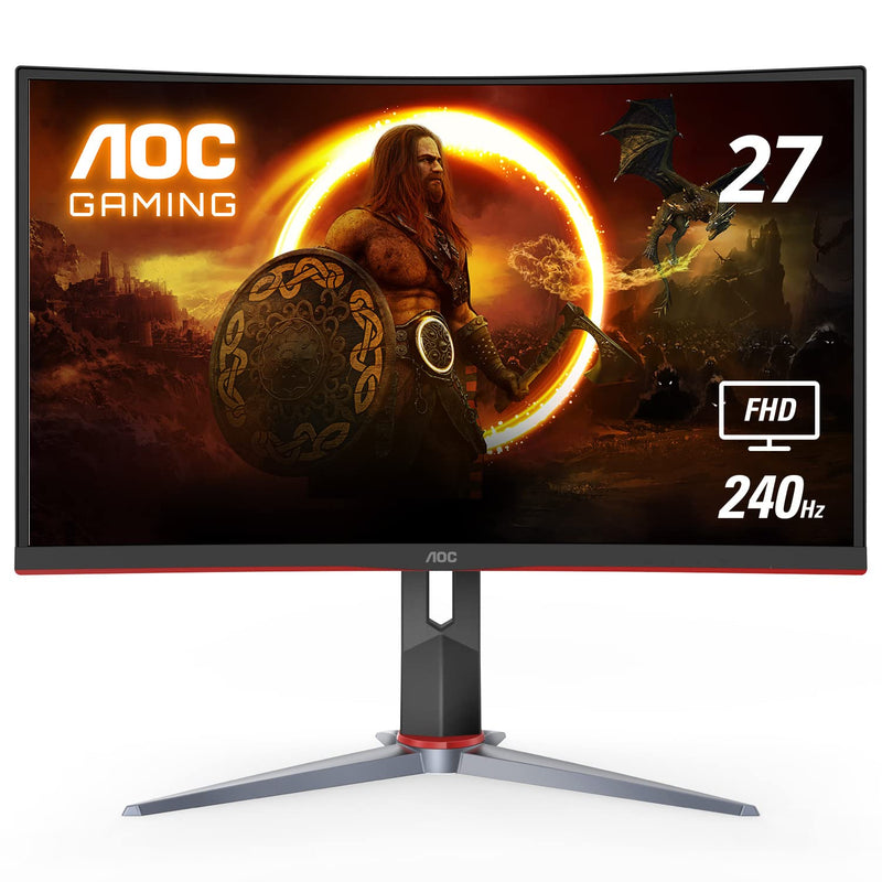 C27G2Z 27" Curved Frameless Ultra-Fast Gaming Monitor, Fhd 1080P, 0.5Ms 240Hz,