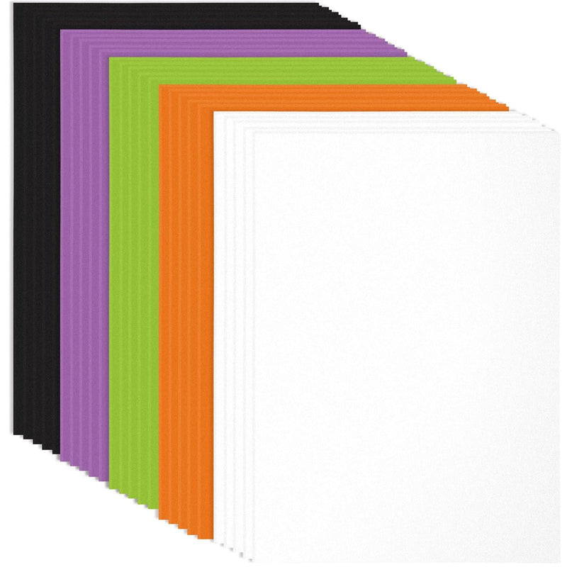 200 Sheets Halloween Colored Cardstock 8.5 X 11 Inch Printed Assorted