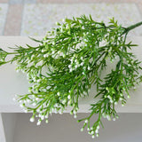 Outdoor Artificial Plants & Flowers Fake Outdoor Plants Artificial Shrubs For Outdoors Plastic Floral Arrangements Artificial With Vase (8 Pcs/White)
