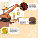 3D Greeting Pop Up 9Th Birthday Card With Light And Music, Crane Truck Card For Boy, Nephew, Grandson, Son, Toddler, With Envelope, Message Card - Open It Play: Plays Hit Song 'Happy Birthday'