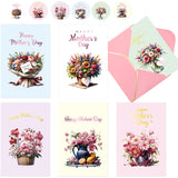Happy Mothers Day Cards Bulk Mother'S Day Cards Pack With Envelopes And Stickers 24Pcs Message Inside 4 X 6 Inch From Daughter Son For Mom Flowers Floral Design